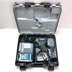 ◇◇ MAKITA マキタ 充電式インパクトドライバ 18ｖ充電器・充電池２個・ケース付 TD172DRGX ブルー Cランク