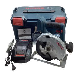 ◇◇ BOSCH ボッシュ 丸のこ 充電器・ケース付 165mm GKS18V-57 ネイビー Cランク