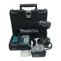 ◇◇ MAKITA マキタ インパクトドライバ 充電器・充電池2個・ケース付 コードレス式 TD173D ブラック Cランク