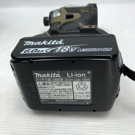  MAKITA マキタ インパクトドライバ 程度A 充電器・充電池2個・ケース付 TD173DRGXO オリーブ