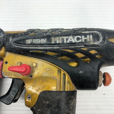 HITACHI 日立 高圧ピン釘打機 ケース付 エアツール NP45HM ゴールド