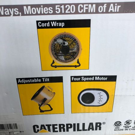  CAT 工場扇 付属品完備 コード式 HVD-18AC イエロー