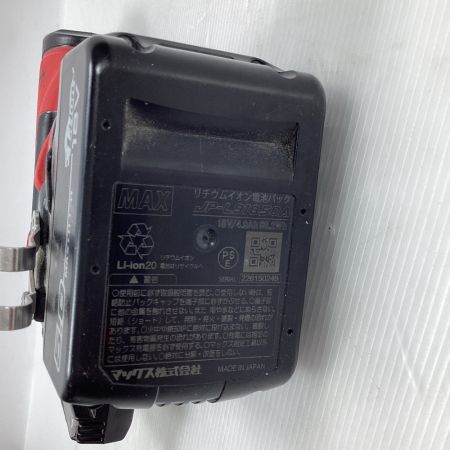  MAX マックス ピンネイラ 充電池1個・ケース付 コードレス式 TJ-35P4 レッド