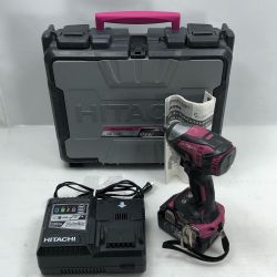 ◇◇ HITACHI 日立 インパクトドライバ 充電器・充電池1個・ケース付 コードレス式 WH18DDL パープル Cランク