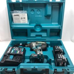 ◇◇ MAKITA マキタ インパクトレンチ 充電器・充電池2個・ケース付 コードレス式 40v TW001G ブルー Cランク