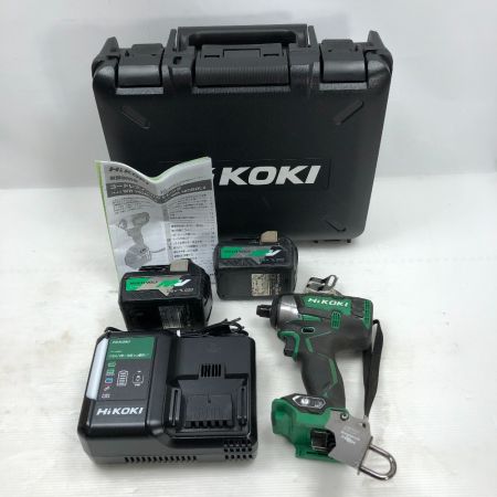  HiKOKI ハイコーキ インパクトレンチ 充電器・充電池2個・ケース付 コードレス式 WR18DBDL2 ブラック