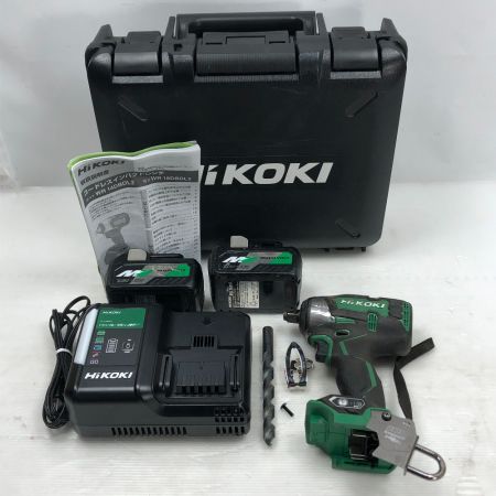  HiKOKI ハイコーキ インパクトレンチ 充電器・充電池2個・ケース付  コードレス式 WR18DBDL2 ブラック