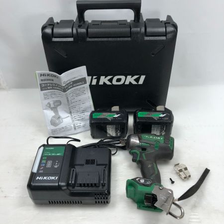  HiKOKI ハイコーキ インパクトレンチ 充電器・充電池2個・ケース付 コードレス式 WR18DBDL2 ブラック