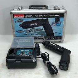 ◇◇ MAKITA マキタ ペンインパクトドライバ 充電器・充電池2個・ケース付 コードレス式 TD022D ブラック Cランク