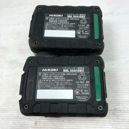  HiKOKI ハイコーキ インパクトドライバ 充電器・充電池2個・ケース付 コードレス式 WH36DD ブラック