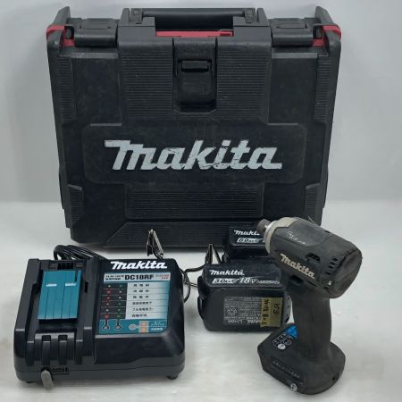  MAKITA マキタ インパクトドライバ 充電器・充電池2個・ケース付 コードレス式 TD171D ブラック