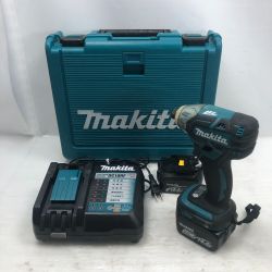 ◇◇ MAKITA マキタ ソフトインパクトドライバ 充電器・充電池2個・ケース付 コードレス式 TS131DRMX ブルー Cランク
