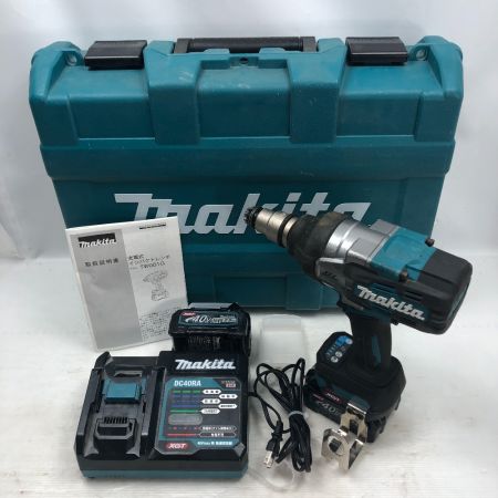 MAKITA マキタ インパクトレンチ 電動工具 充電器・充電池2個・ケース付 コードレス式 TW001GRDX ブルー