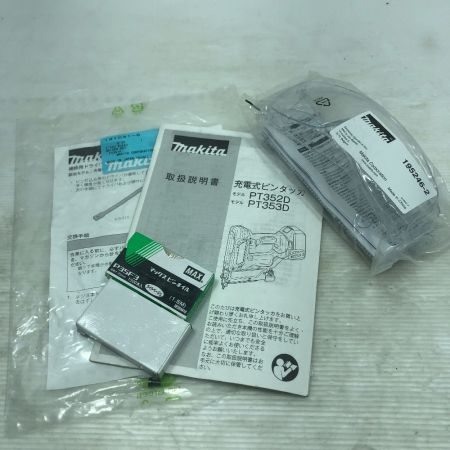  MAKITA マキタ ピンタッカ コードレス式 18v 42378 充電器・充電池2個・ケース付 PT353DZK ブルー