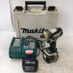 ◇◇ MAKITA マキタ インパクトドライバ 充電器・充電池2個・ケース付 外蓋欠品 TD133D ホワイト Cランク