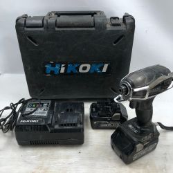 ◇◇ HiKOKI ハイコーキ インパクトドライバ 充電器・充電池2個・ケース付 コードレス式 18v WH18DDL2 ブラック Cランク