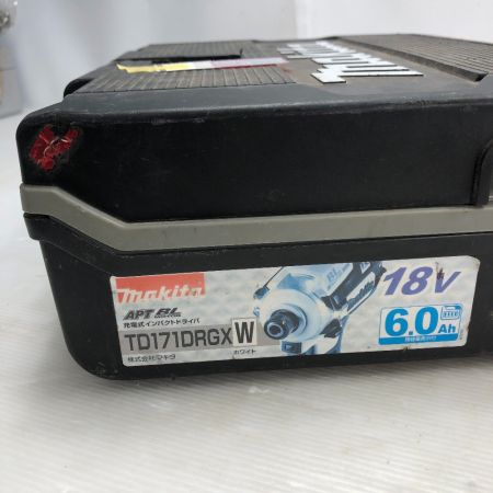  MAKITA マキタ インパクトドライバ 充電器・充電池2個・ケース付 コードレス式 18v 371083 TD171DRGXW ホワイト