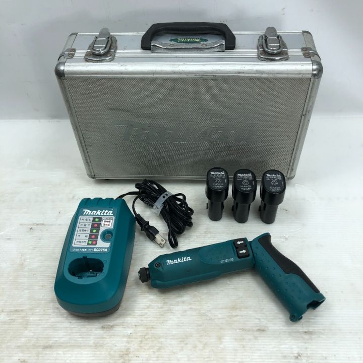 MAKITA マキタ インパクトドライバ 電動工具 電器・充電池3個・ケース付 コードレス式 TD020D ブルー｜中古｜なんでもリサイクルビッグバン