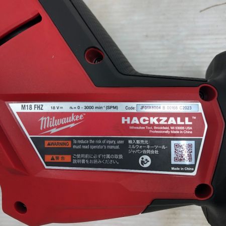  Milwaukee レシプロソー 充電池1個付 コードレス式 M18 FHZ-0X0 レッド