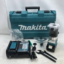 ◇◇ MAKITA マキタ トリマー 電動工具 充電器・充電池1個付 コードレス式 RT50D ブルー Cランク
