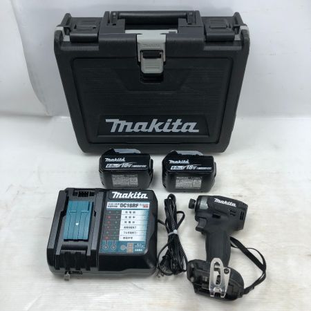  MAKITA マキタ インパクトドライバ 電動工具 充電器・充電池2個・ケース付 コードレス式 TD173D ブラック