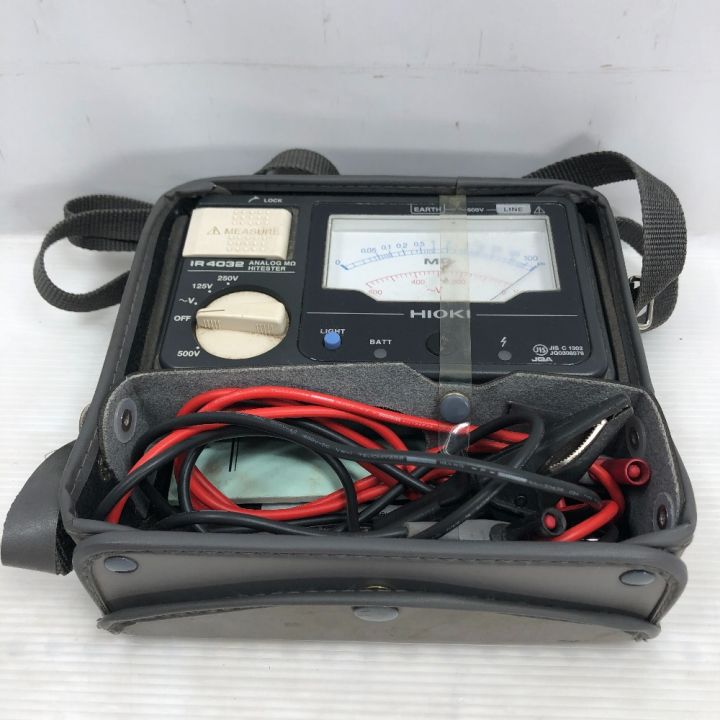 HIOKI 工具関連用品 アナログ絶縁抵抗計 IR4032 ブラック｜中古 