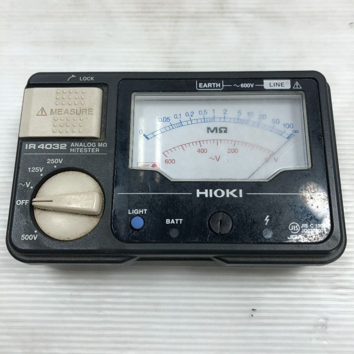 HIOKI 工具関連用品 アナログ絶縁抵抗計 IR4032 ブラック｜中古 