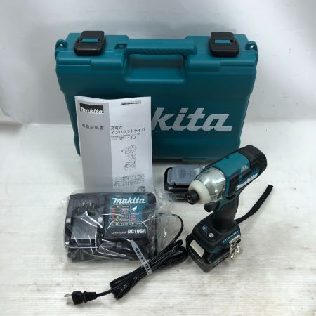  MAKITA マキタ インパクトドライバ 電動工具 付属品完備 コードレス式 TD111DSMX ブルー