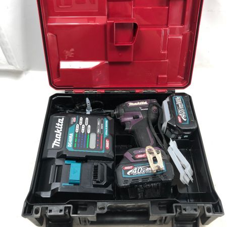  MAKITA マキタ インパクトドライバ 充電器・充電池2個・ケース付 コードレス式 TD002GDXAP パープル