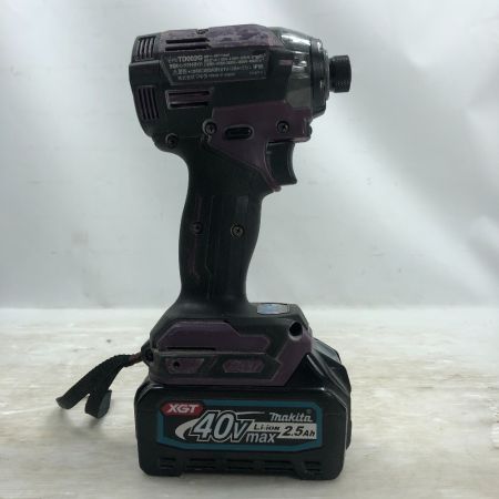  MAKITA マキタ インパクトドライバ 充電器・充電池2個・ケース付 コードレス式 TD002GDXAP パープル