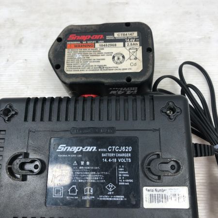  Snap-on スナップオン 電動工具 ドライバドリル 充電器・充電池2個・ケース付 CDRJ4450 レッド