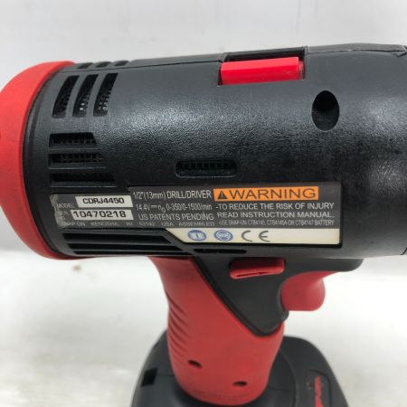  Snap-on スナップオン 電動工具 ドライバドリル 充電器・充電池2個・ケース付 CDRJ4450 レッド