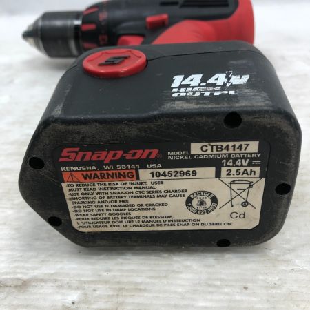  Snap-on スナップオン 電動工具 ドライバドリル 充電器・充電池2個・ケース付 CDRJ4450 レッド