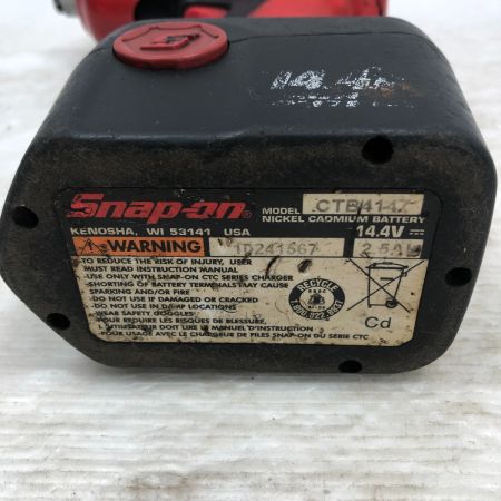  Snap-on スナップオン 電動工具 インパクトレンチ 充電池1個付 14.4v CTJ4450A レッド