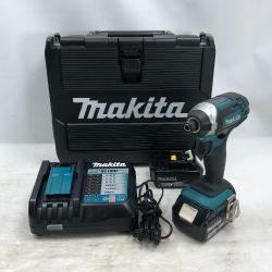 ◇◇ MAKITA マキタ インパクトドライバ 充電器・充電池2個・ケース付 18v XDT11 ブルー Cランク