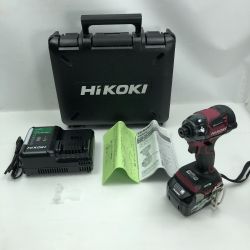 ◇◇ HiKOKI ハイコーキ インパクトドライバ 程度B 充電器・充電池1個・ケース付 36v J2107096 WH36DC レッド Bランク