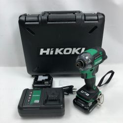 ◇◇ HiKOKI ハイコーキ インパクトドライバ 充電器・充電池2個・ケース付 コードレス式 WH12DCA グリーン Cランク