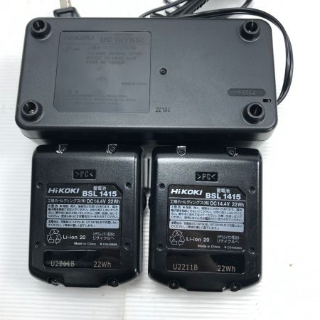  HiKOKI ハイコーキ インパクトドライバ 電動工具 充電器・充電池2個・ケース付 コードレス式 FWH14DGL ブルー