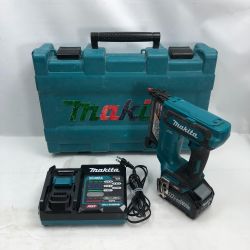 ◇◇ MAKITA マキタ 充電式ピンタッカ 充電器・充電池1個・ケース付 コードレス式 PT001GRDX ブルー Cランク