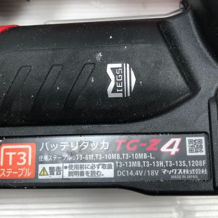  MAX マックス 電動工具 バッテリータッカ  充電池1個付 コードレス式 TG-Z4 レッド