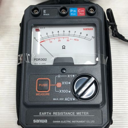  SANWA ハンドツール 接地抵抗系 付属品完備 コードレス式 PDR302 ブラック