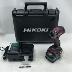 ◇◇ HiKOKI ハイコーキ 電動工具 インパクトドライバ 充電器・充電池1個・ケース付 コードレス式 WH36DC フレアレッド Sランク