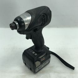 ◇◇ HITACHI 日立 インパクトドライバ 電動工具 充電池1個付 コード式 WH14DBAL ブラック Cランク