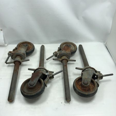   工具関連用品 足場キャスター ４本セット グレー