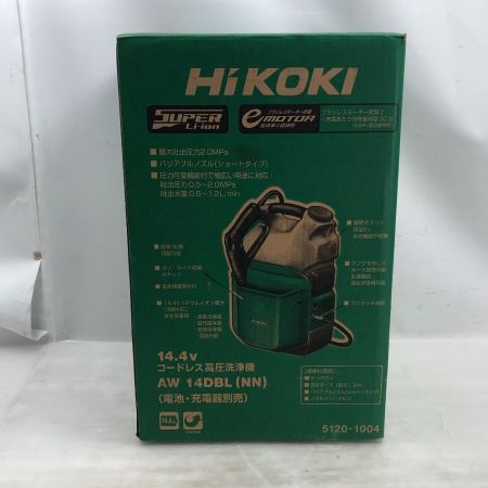  HiKOKI ハイコーキ 工具 大型機械 高圧洗浄機 HiKOKI AW14DBL(NN) グリーン 程度A 付属品完備 14.4v AW14DBL(NN) グリーン