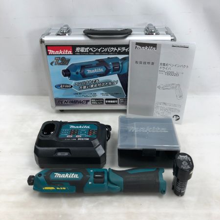  MAKITA マキタ 電動工具 インパクトドライバ 充電器・充電池1個・ケース付 TD022D ブルー