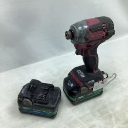 ◇◇ HiKOKI ハイコーキ 電動工具 インパクトドライバ 充電池2個 WH36DC レッド Cランク