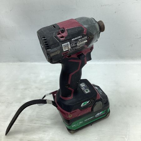  HiKOKI ハイコーキ 電動工具 インパクトドライバ 充電池2個 WH36DC レッド