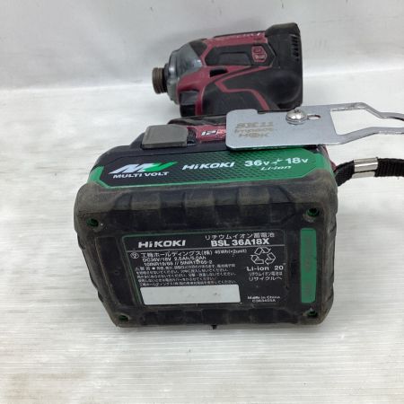  HiKOKI ハイコーキ 電動工具 インパクトドライバ 充電池2個 WH36DC レッド