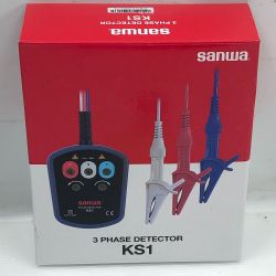 ◇◇ SANWA ハンドツール 三相検相器 コードレス式 KS1 ブラック Sランク